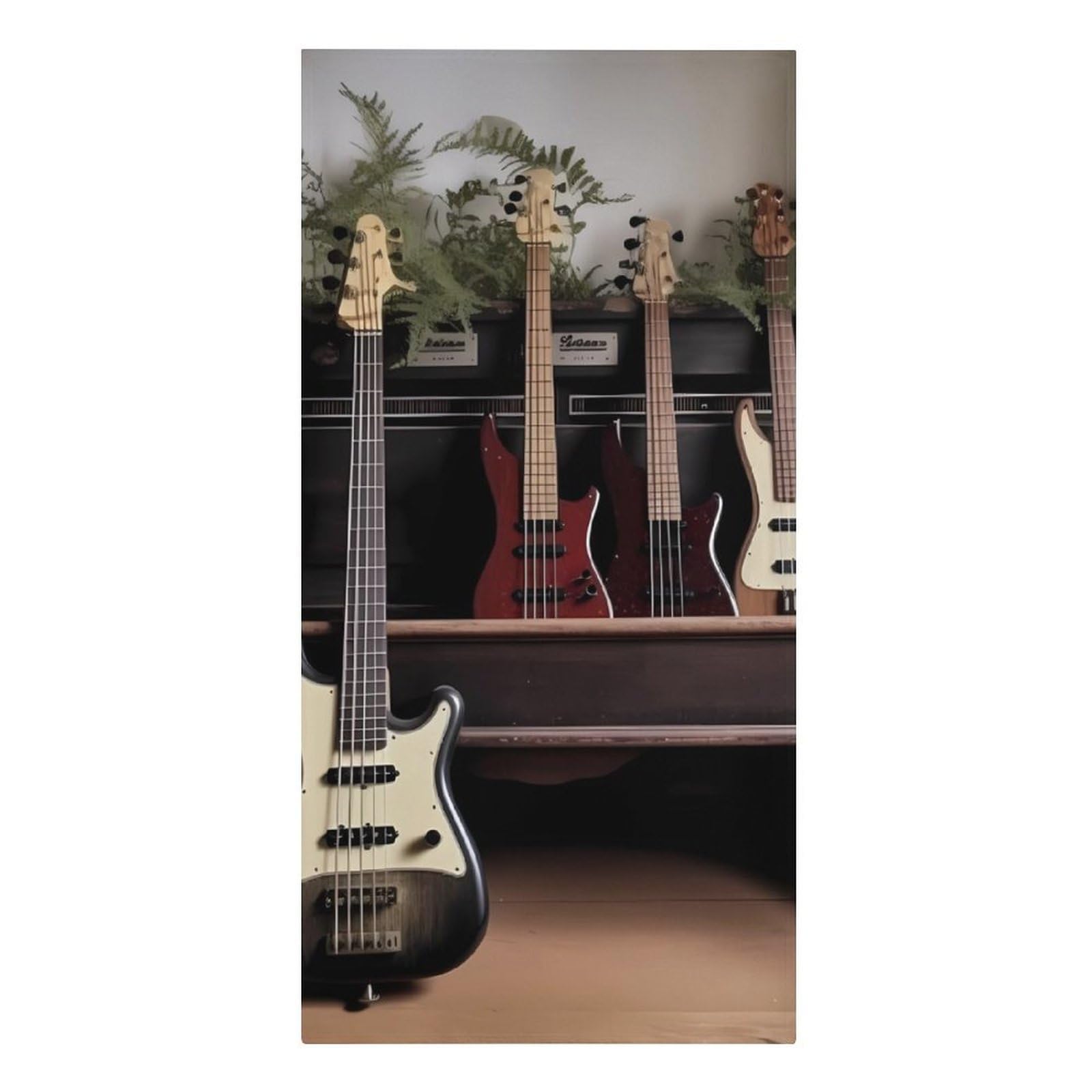 QMNLKH Guitar Bass Music Musical Instruments Beach Towel for Women, Large Microfiber Pool Towel for Men, Absorbent Swim Towels for Home, Lightweight Bath Towels for Camping, Yoga, 30.3"x61.4"
