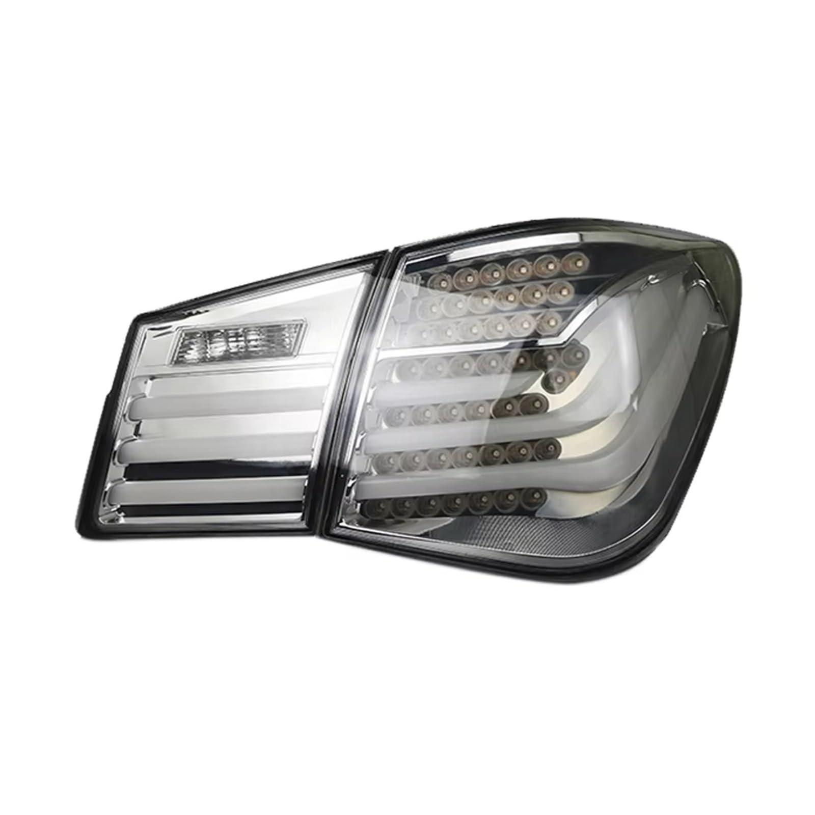 For Chevy For Cruze Tail Lights 2009-2015 Car Styling Cruze Sedan LED Tail Lamp DRL Signal Brake Reverse Auto Accessories Passenger Left Side Tail Light Rear Lamp(Smoked)