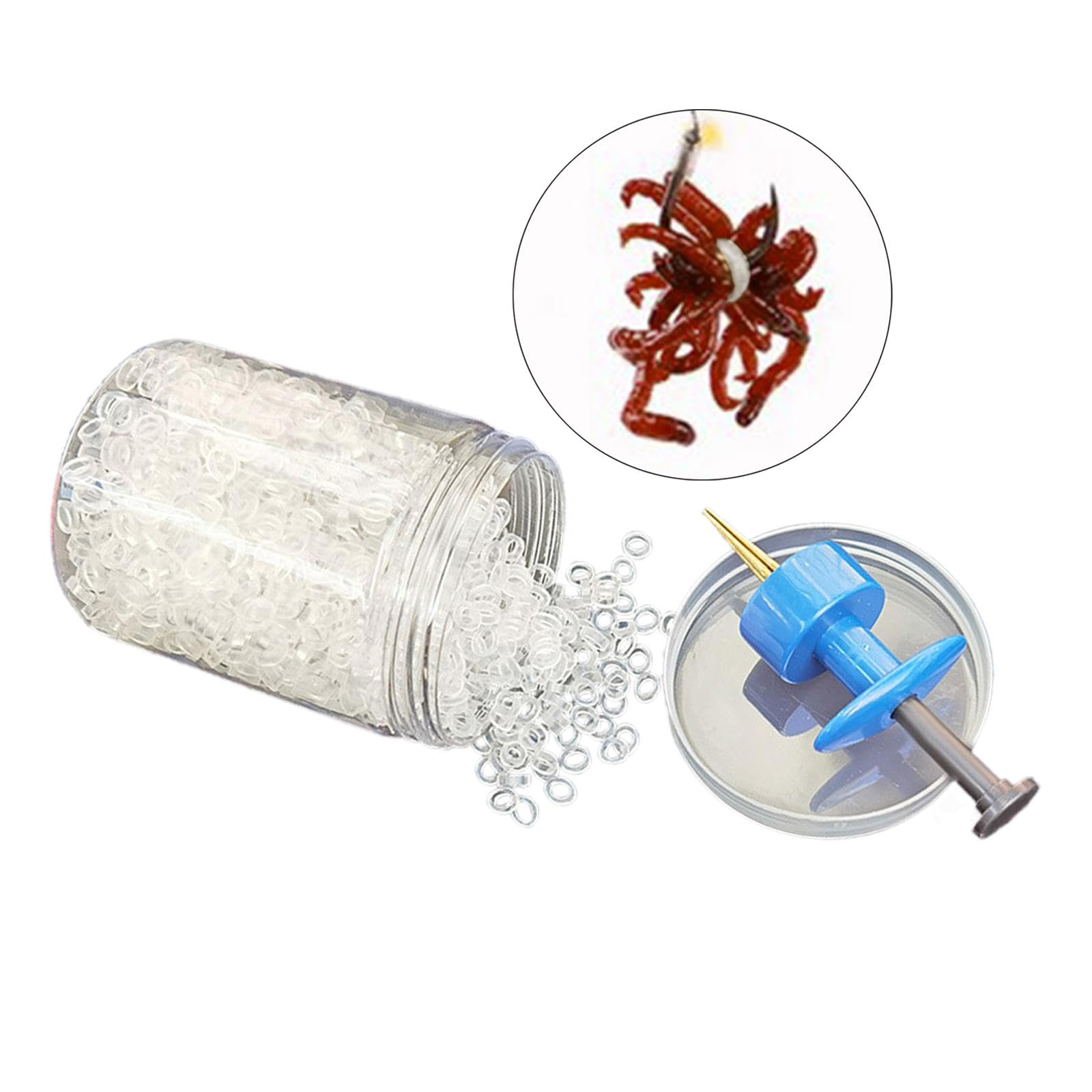 Herramienta de Bandas de Pellets, Herramienta de Bandas de Pellets, Portátil con 400 Bandas de Señuelo, Herramienta de Señuelos de Pesca, Bandera de S