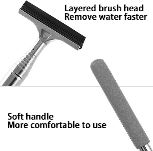 Miniatura 10 de 8sanlione Limpiador telescópico de espejo retrovisor para automóvil, con bandera estadounidense, herramienta de limpieza de niebla de vidrio con