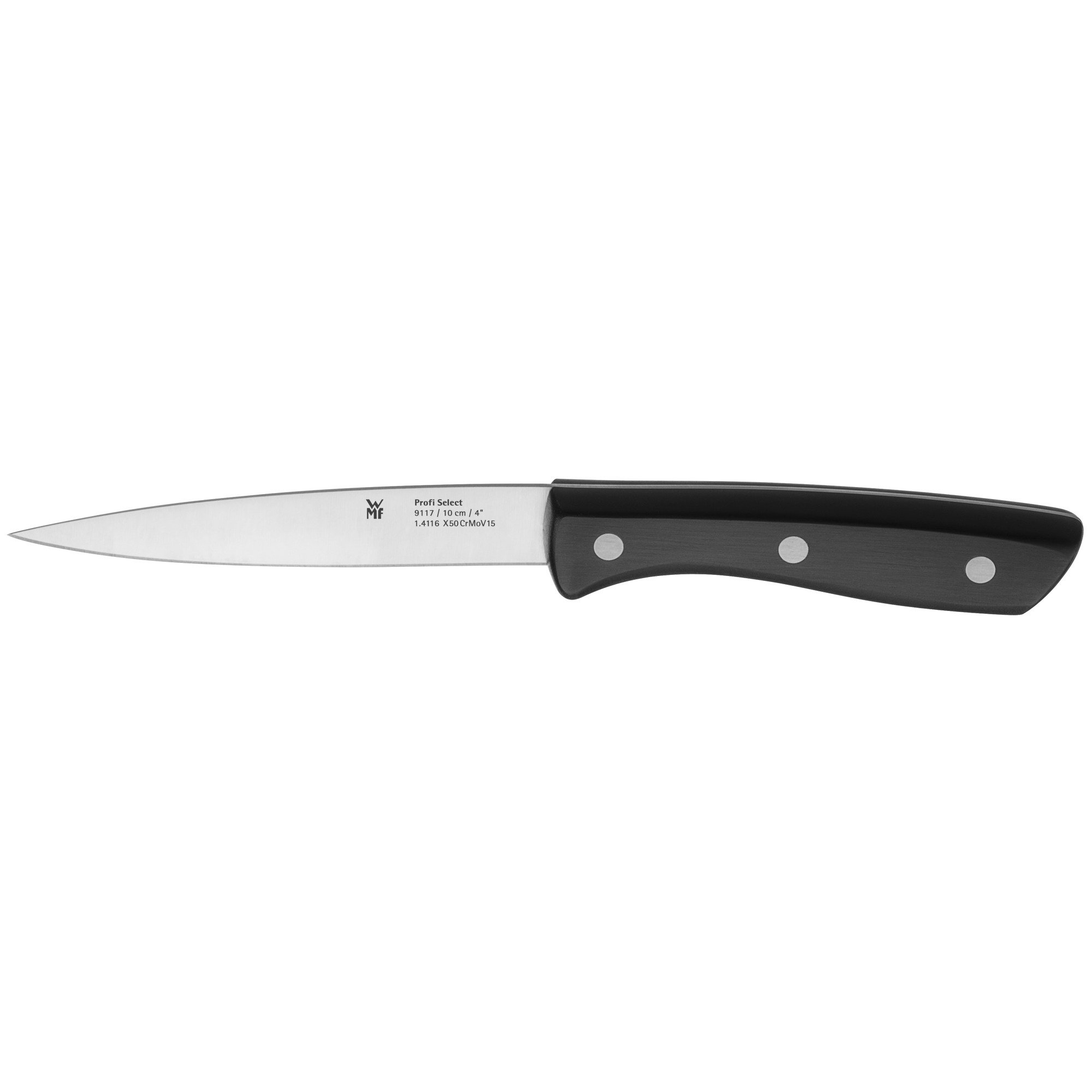 WMF Ceppo portacoltelli con set di coltelli da cucina con portacoltelli, 6 coltelli affilati, blocco in legno laccato, lama speciale in acciaio