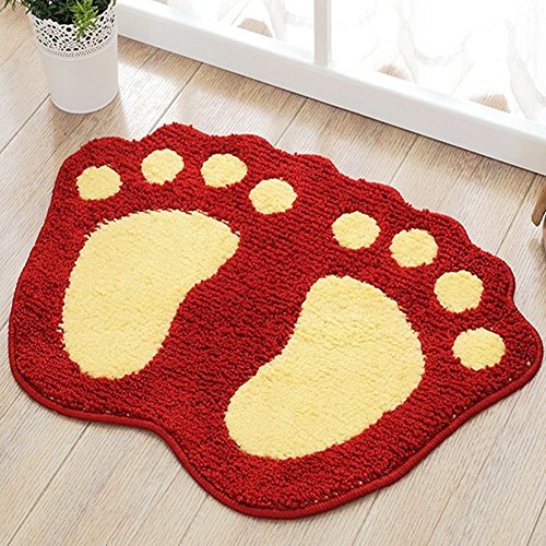 JIAN YA NA Alfombrilla Linda Alfombrilla de baño Alfombrillas de baño Alfombras de baño Alfombrillas Antideslizantes Alfombra, Rojo, 40 x 60 cm