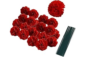50 Vibrant Artificial Silk Carnations for Stunning Floral Arrangements and Decor