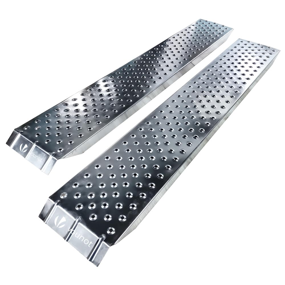 VOUNOT® 2X Rampa Carga de Acero Galvanizado para Moto, Remolque, Furgoneta, Quad, Motocross, 400 kg MAX, 135 x 23 cm — view 8