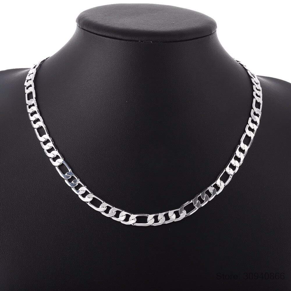 AXUEQIN-Men's 8mm 20'' 50cm Necklace Jewelry Chain Necklace for Women Male (50cm,4MM)