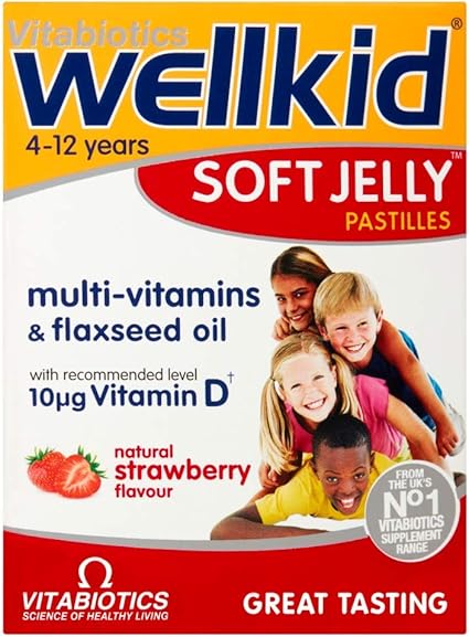 Vitabiotics Wellkid Soft Jelly Strawberry - 30 Pastilles : Amazon.co.uk:  Health & Personal Care