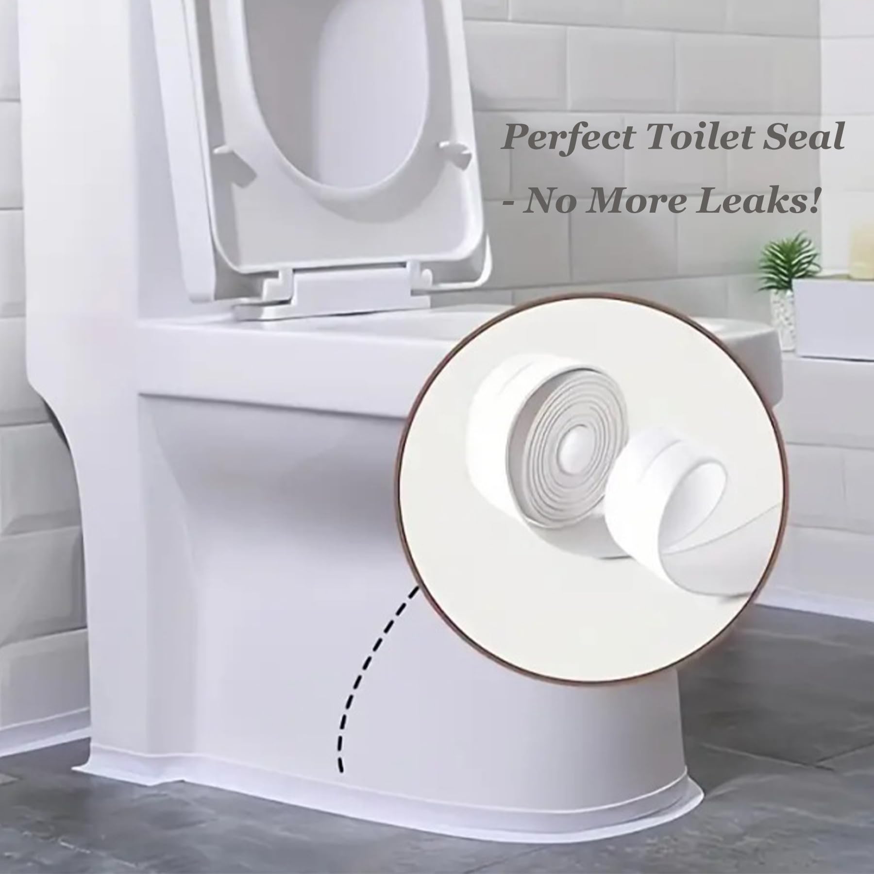 Seal Tape,Waterproof Self-Adhesive Seal Tape,Caulking Sealing Tape for Bathroom, Kitchen,Countertop,Toilet & Bathtub,1.5" x 10.5Ft (1pcs) - 4