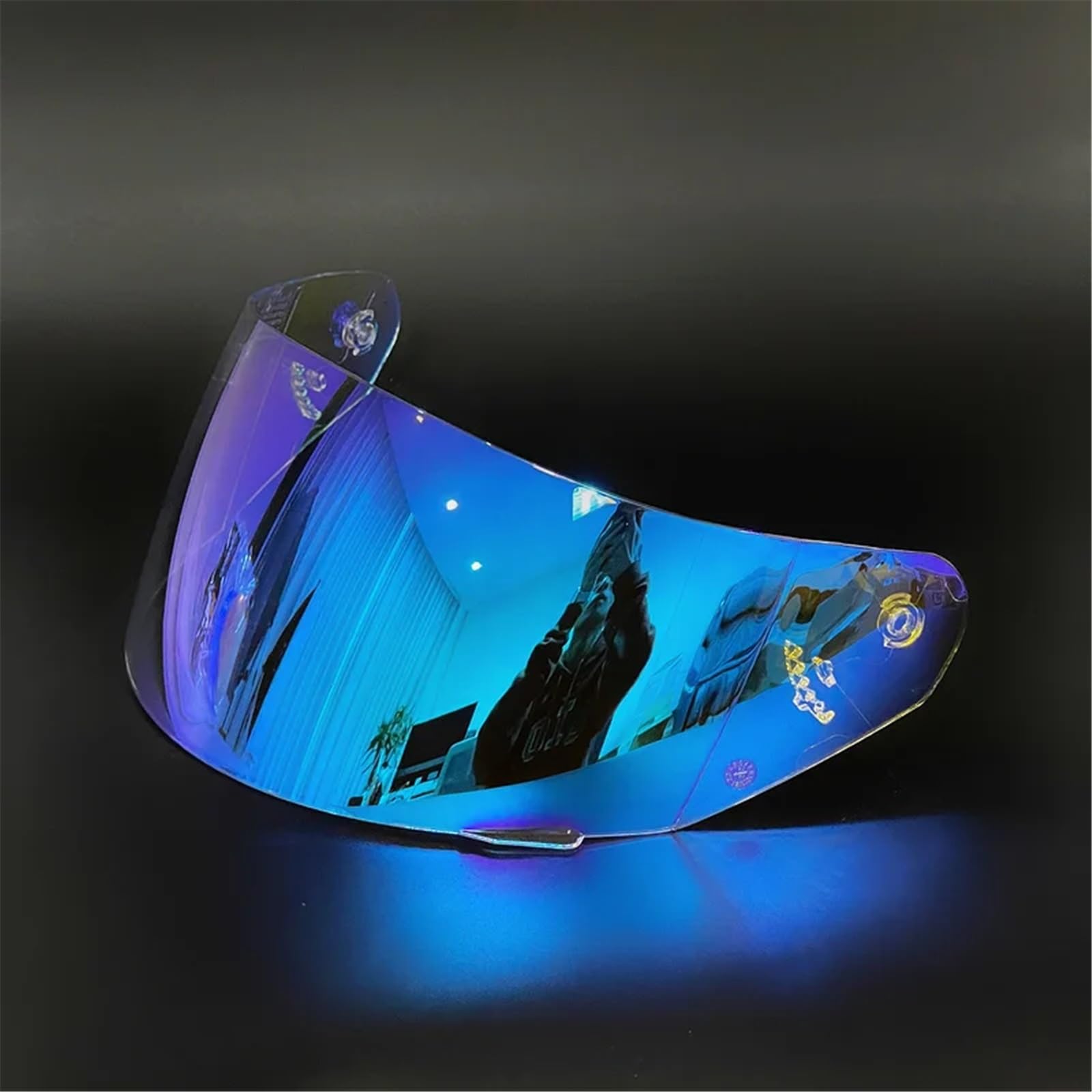 Visera Casco Moto Cristal for Casco, Visera for Casco de Motocicleta, Protector Facial, Lente for Casco Integral(Silve)