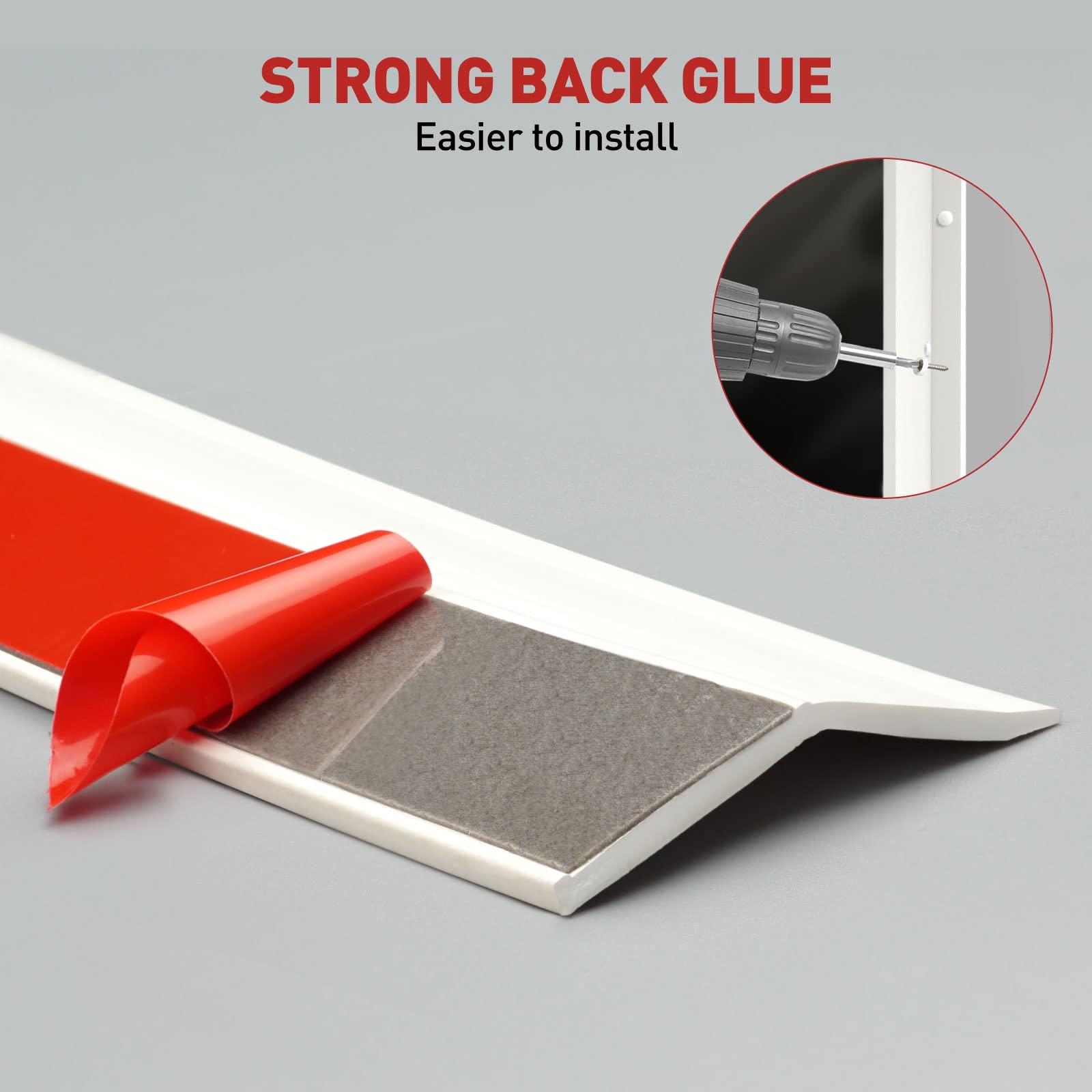 FOSLUOC Garage Door Seal Top and Sides Seal Strip 34.2FT Rubber Weather