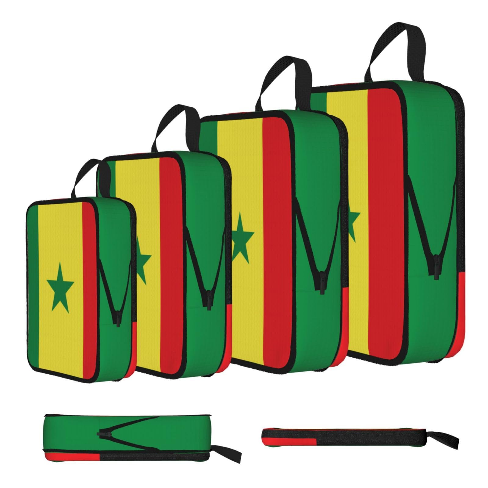 Flag of Senegal Compression Packing Cubes 4 Piece Set