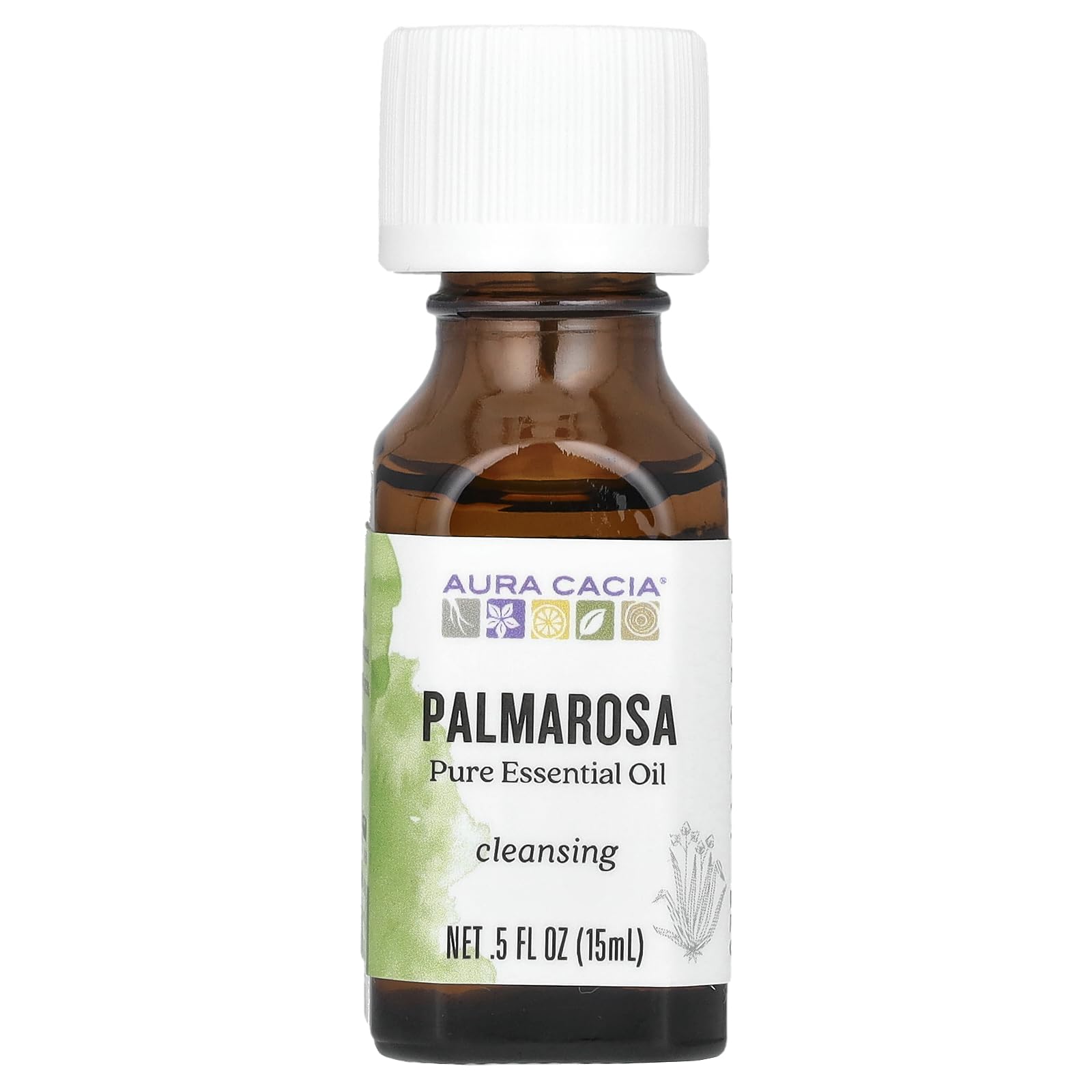 Aura Cacia Pure Essential Oil, Palmarosa, .5 Fluid Ounce