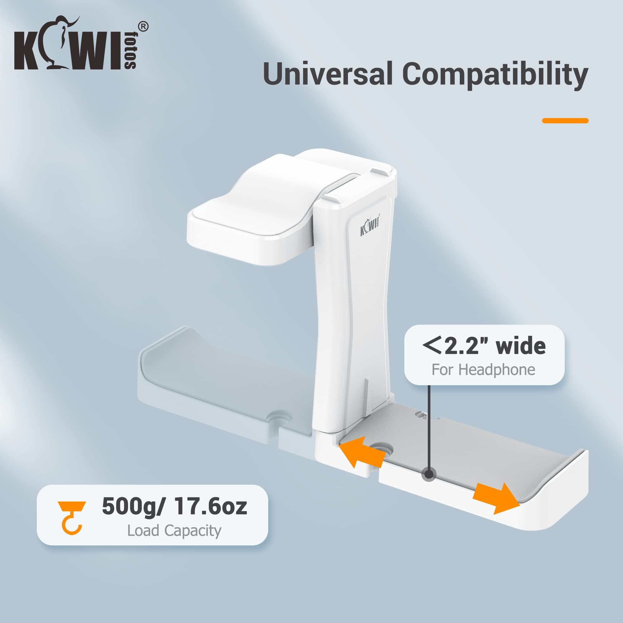 KIWIFOTOS Hoofdtelefoonstandaard, USB-hub, houder voor onderbureau, headset, 4 poorten (1 3.0 3 2.0) en kabelclip, 360 ° draaibare verstelbare beugel voor koptelefoonparaplutas, zwart (DHU5A