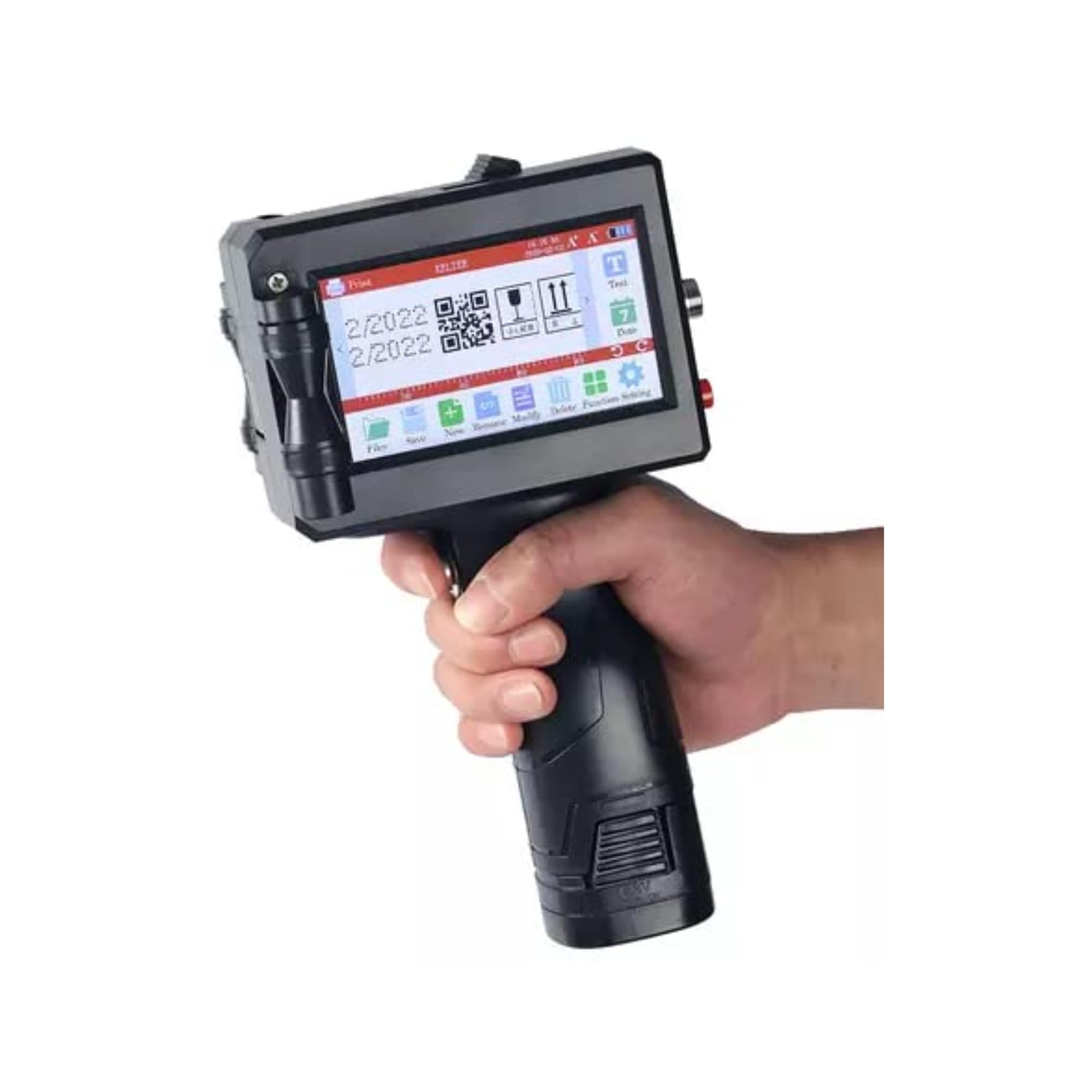 Advance Features Handheld Printer 25 mm Print Height Plastic Body, Touch Screen Quick-Drying Ink Cartridge for Logo/Bar/Label/Picture/Graphics Code-image-9