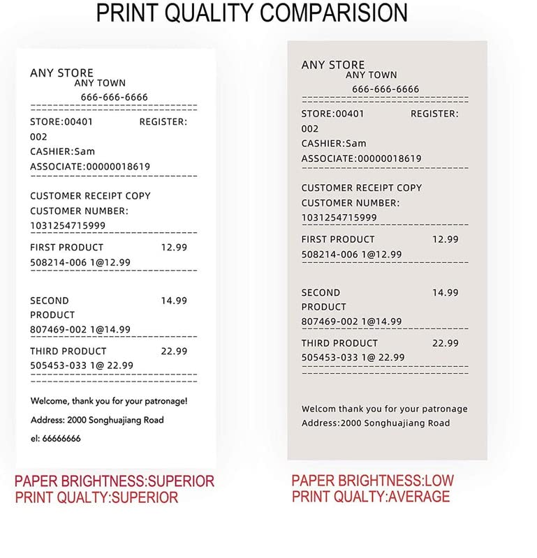REVALS 57MM x 15 mtr (2 Inch) (55 GSM) Thermal Paper roll ideal for Billing, POS Machine Credit Card Swipe Machine Roll (57mm x 15mtr - 10 Rolls) 3