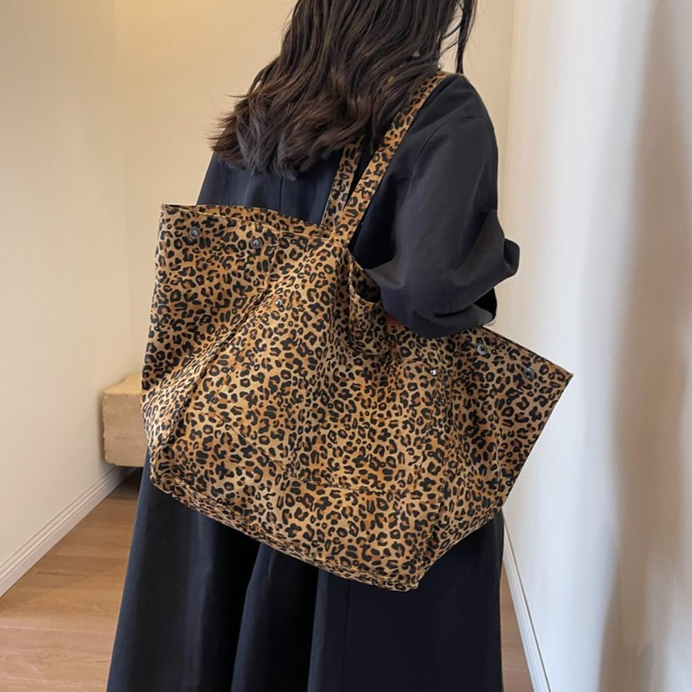 Leopard Print Tote Bags For Women Large-capacity Bag Single-shoulder Sag For Women Large Leopard Print Bag - Image 8
