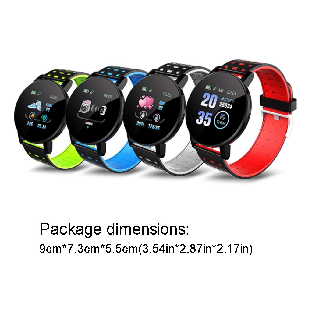 119 Plus wodoodporny inteligentny zegarek świetny do pomiaru tętna - Bluetooth Fitness Tracker opaska na nadgarstek z wodoodpornością IP67 firmy Yyooo