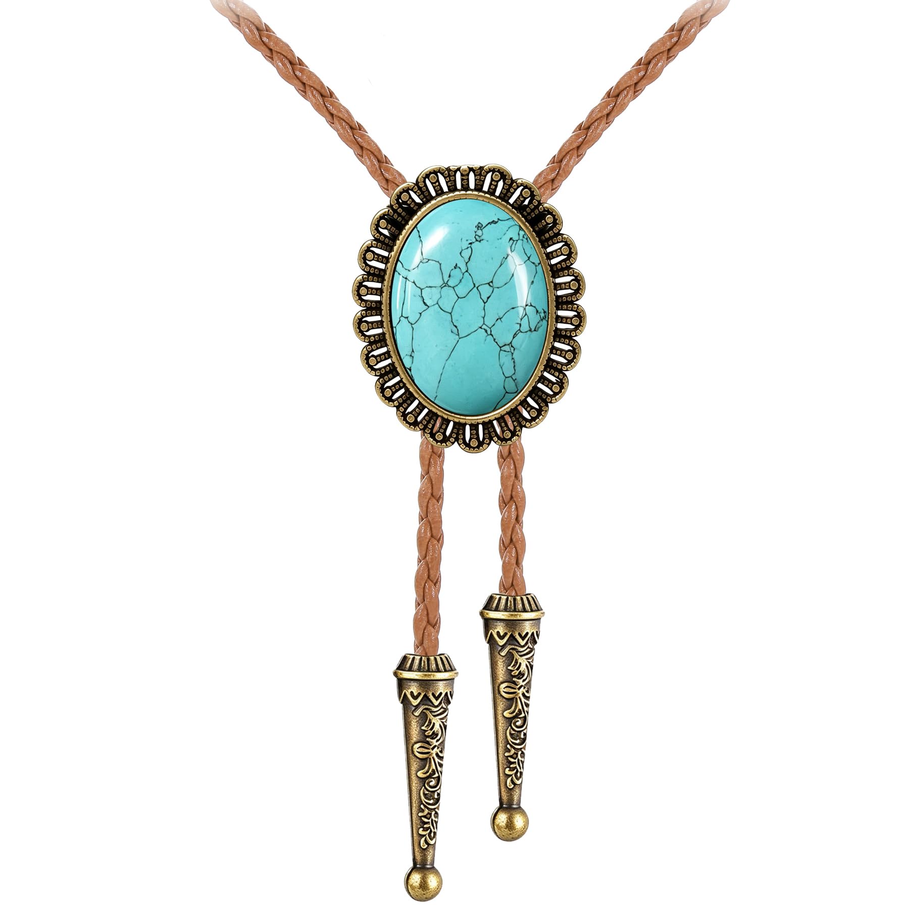 GelConnie Bolo Tie for Men Women Vintage Western Cowboy Necktie Adjustable