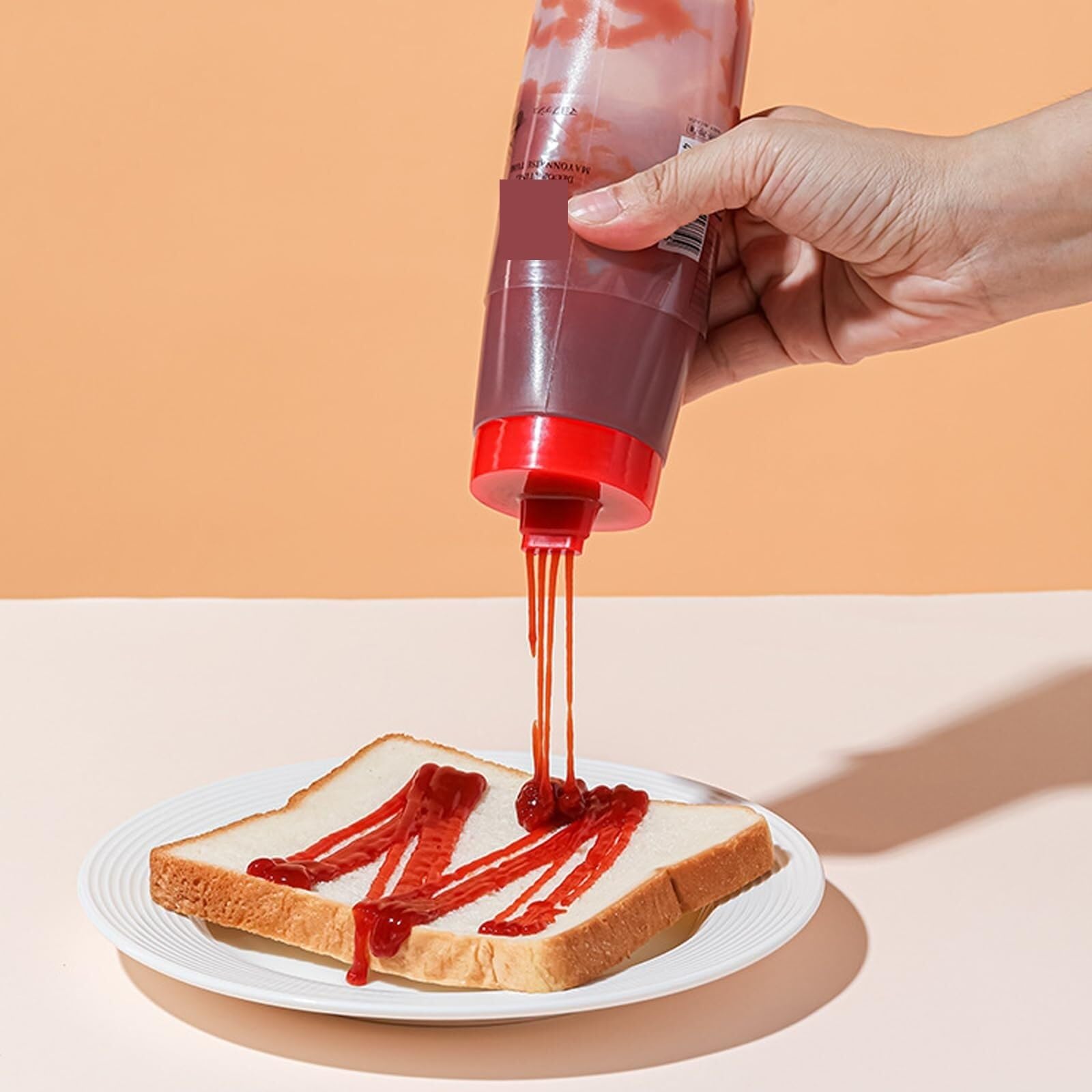 Botella De Apretar Botella De Salsa Botella Exprimidora De Salsa, Botella De Plástico For Condimentos For Salsa De Tomate, Mermelada, Salsa De Barbacoa, Botella De Salsa Exprimible For El Hogar, Juego