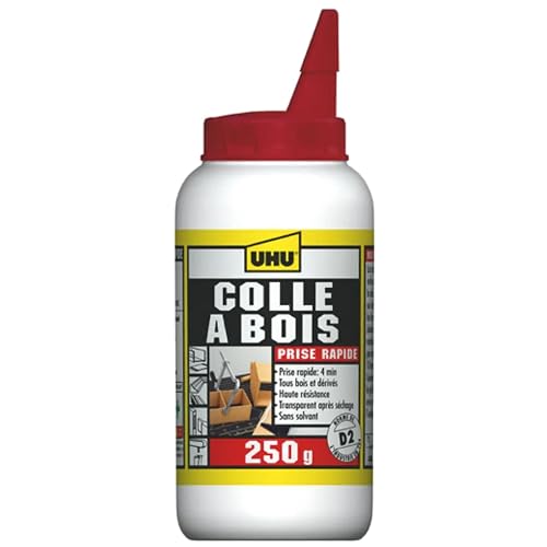 UHU Colle à Bois Express- Colle Bois Vinylique Extra Forte
