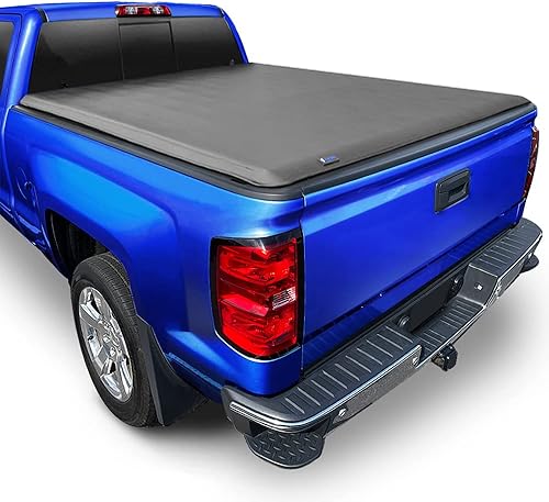 Vista 26 de Tyger Auto T3 - Cubierta suave de triple pliegue para caja de camioneta con laterales rectos de 6 pies 6 pulgadas (78 pulgadas), color negro