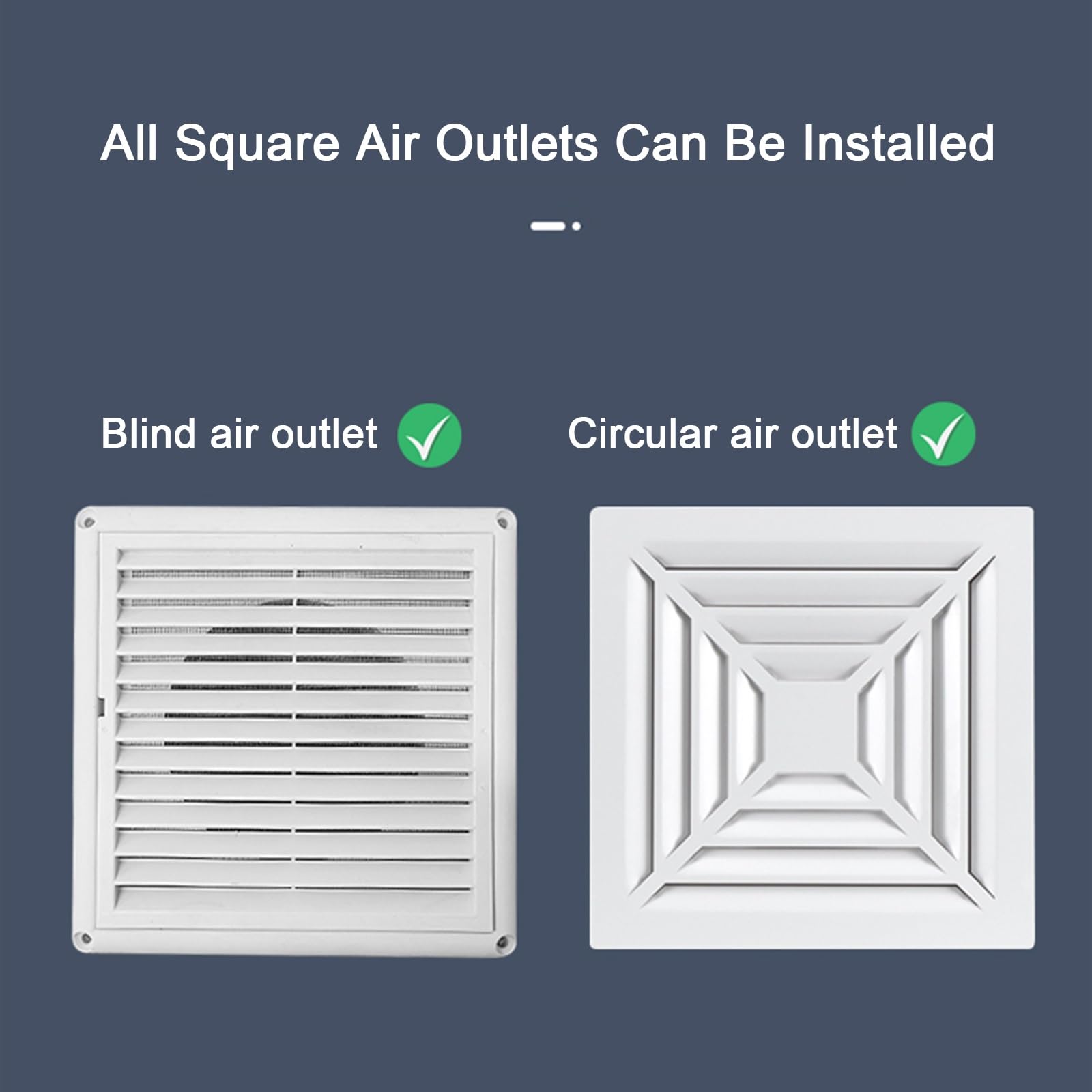 Deflettore Climatizzatore, Deflettori Aria Condizionata con Filtro in Cotone, Angolo Regolabile, Fori a Strisce, Lavabile, per Bocchette di Ventilazione a Soffitto(60x60cm/24x24in)