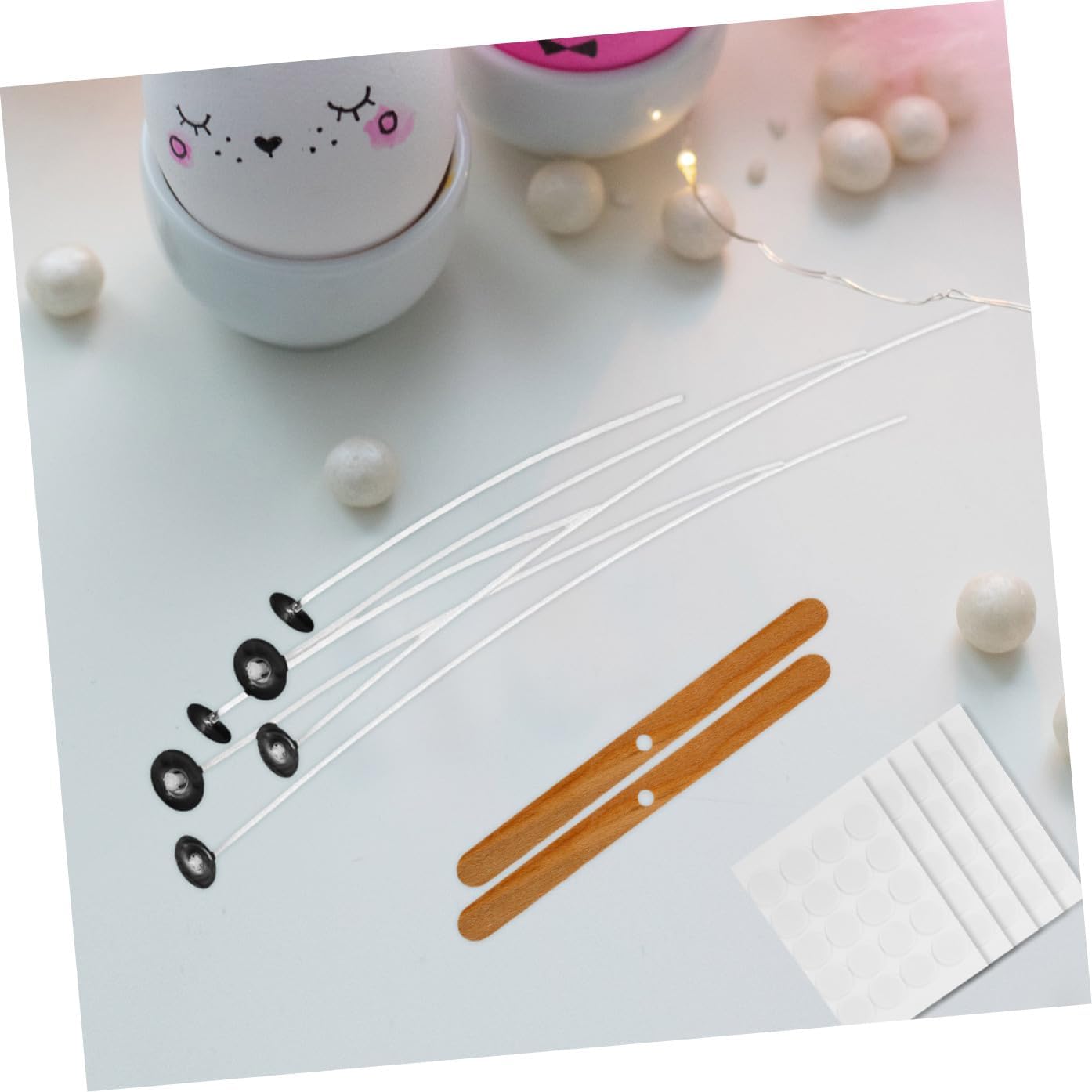 Homoyoyo Wooden Candle Wick Holders for Candle Making Kit Supplies