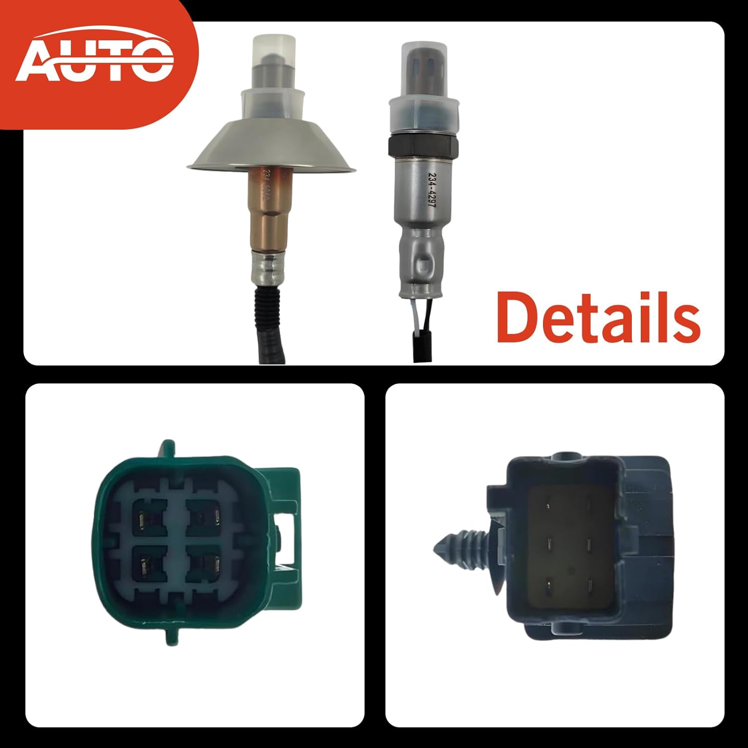 Oxygen O2 Sensor Upstream and Downstream Compatible with Nissan Frontier SE XE 2.5L 2009 Suzuki Equator 2.5L Replace 234-4297 234-5062