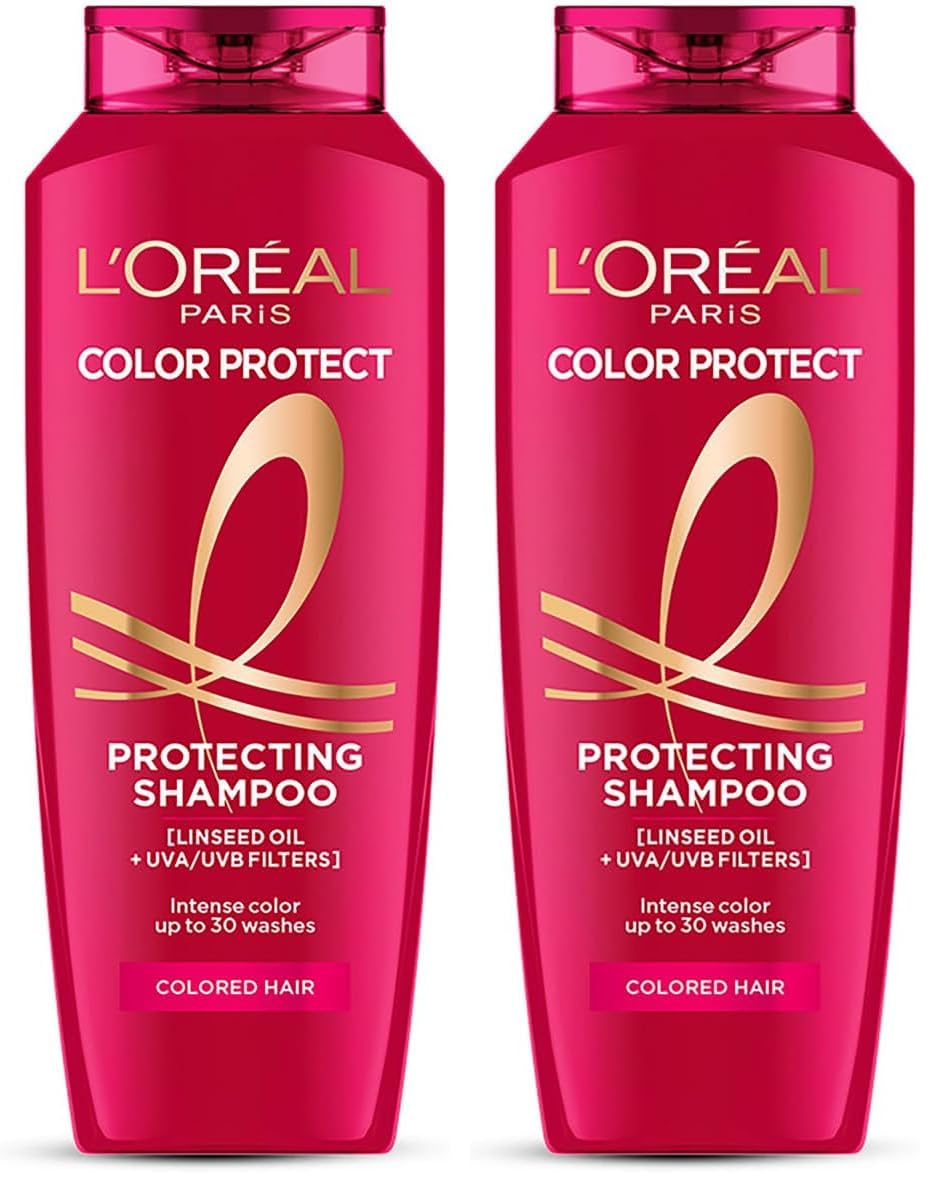 L'Oreal Paris Shampoo, Vibrant & Revived Colour, For Colour-treated Hair, Protects from UVA & UVB, Colour Protect, 340 ml (Pack of 2)-image-46