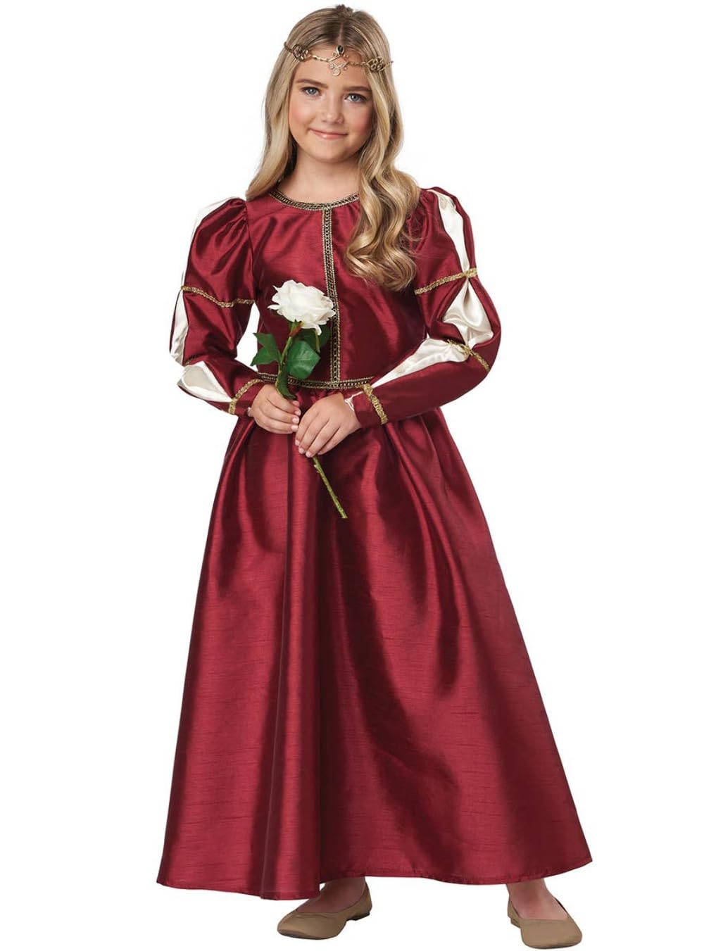 California Costumes Renaissance Princess Child Costume - Small, Burgundy, Medieval Dress