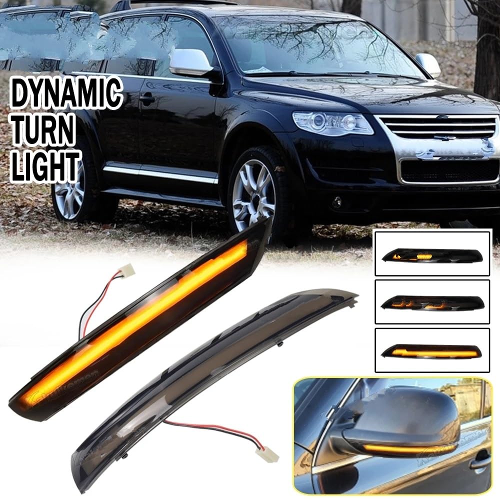 La Señal Giro Para VW para Touareg I MK1 7L para Facelift 2007-2011 luces LED dinámicas de señal de giro espejo retrovisor indicador intermitente repetidor. Señal De Giro Que Fluye Luz