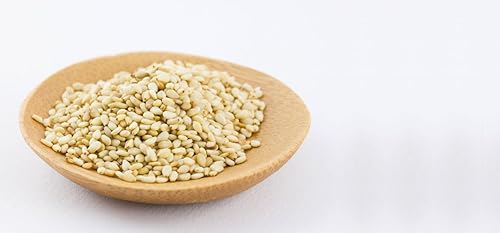 Semillas de sésamo blanco totalmente naturales de Laxmi - 14oz