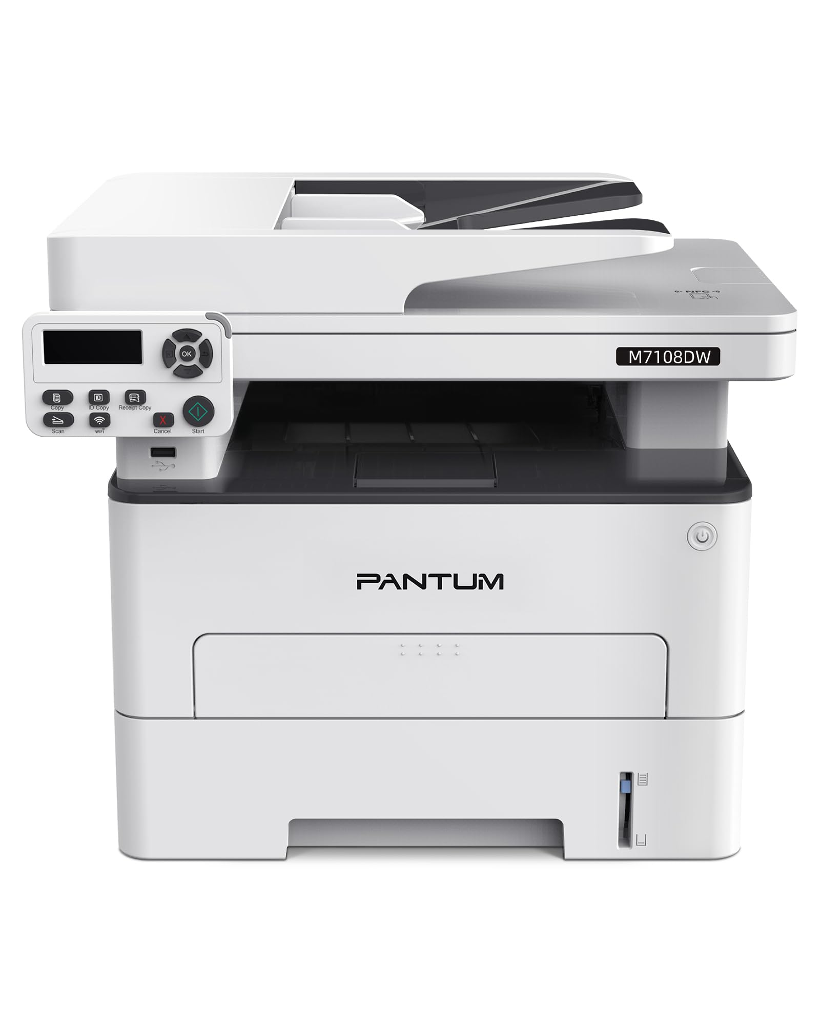 PANTUM M7108DW Imprimante Laser Multifonction, Noir et Blanc, Impression/Copie/Scanner - Guide 360