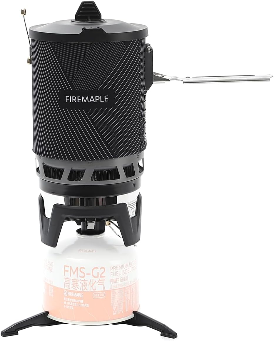 Fire-Maple FMS-X2-Pro Portable Camping Gas Stove | Lightweight Backpacking Gas Burner | Outdoor Cooking System for Backpacker Trekker with Piezo Ignition, Pot Holder & Gas Canister Stand