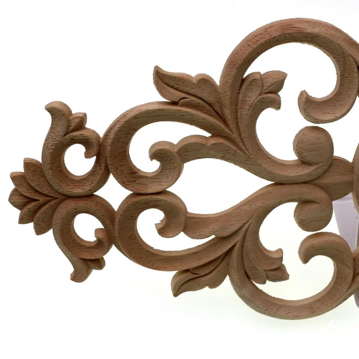 Rzeźbiona w drewnie długa aplikacja gumowa drewniana rzeźbiona aplikacja retro drzwi w kształcie serca długa figurka kwiatowa miniaturowe ozdoby 60 cm x 15 cm