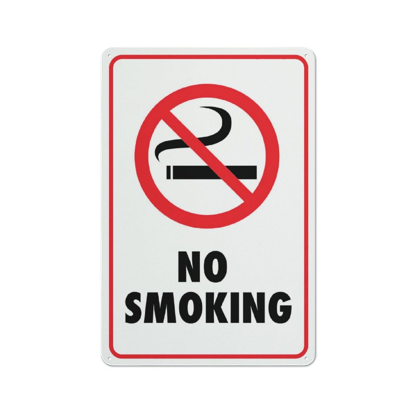 No Smoking Sign Outdoor Metal Sign - 12 X 8 Metal Signs For Business, Workplace, Office, Home, Delivery Signs, Road Signs, Garden Signs