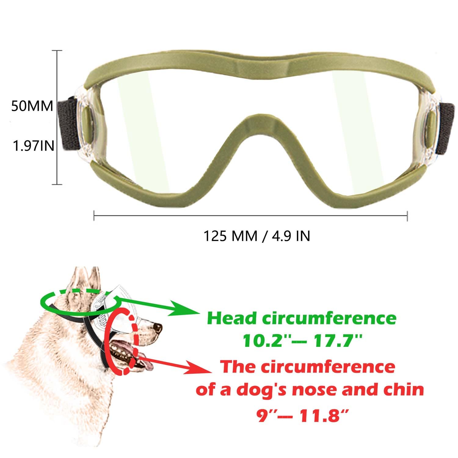 Medium Dog Sunglasses with Adjustable Strap UV Protection, Winproof Puppy Sunglasses - Image 3