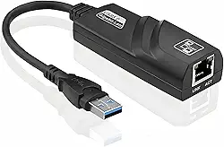 Adaptador de Rede USB 3.0 Gigabit Lan Ethernet RJ45 Placa de Rede Externa 10/100/1000mbps Desktop, Notebook, Macbook (USB 3.0)