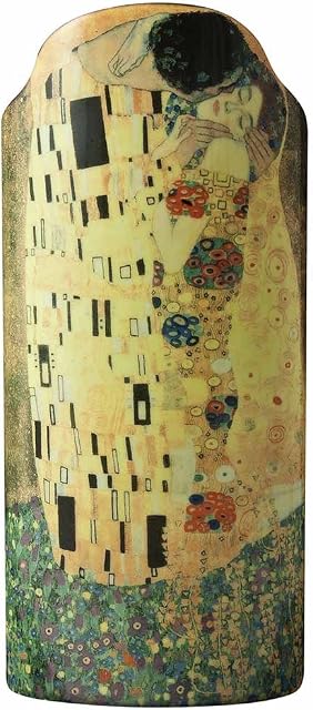 John Beswick 23 x 10 cm Klimt The Kiss Silhouette Art Vase, Multi-Color