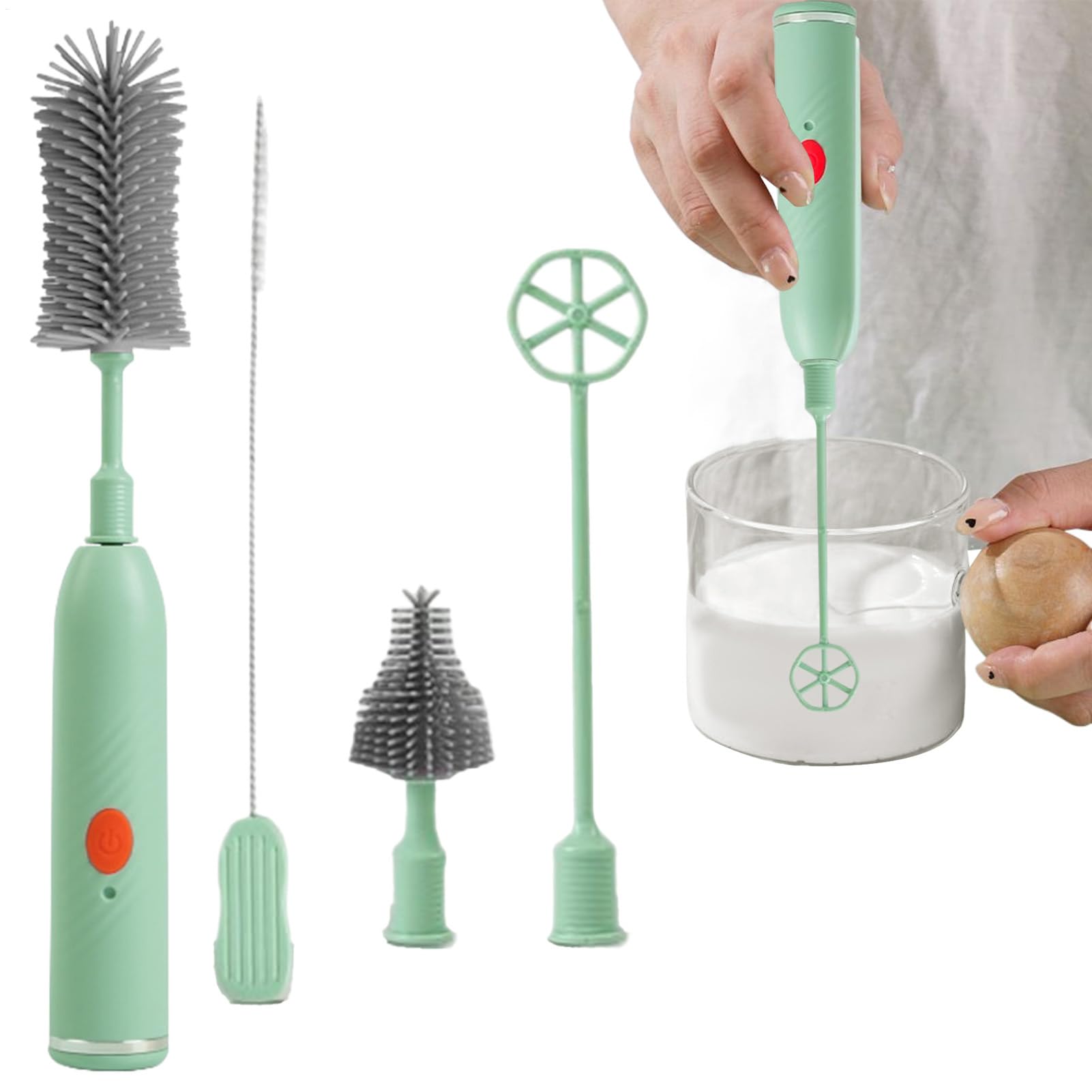 Brosse pour biberon électrique contre les résidus de lait