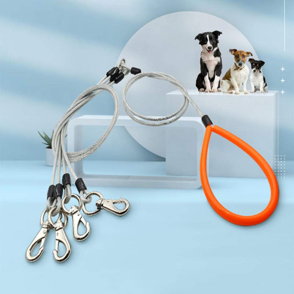 Accessori per gatti Acciaio inossidabile Due Tre quattro cani Guinzaglio Guinzaglio per animali domestici Manico morbido 1 guinzaglio per 2 o 3 o 4 Cani Piccola Media Grande Corda di trazione per ca
