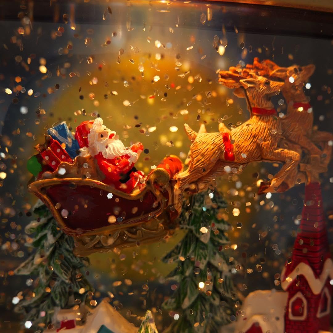 【新品⭐︎】オルゴール付きLEDライト　スノードーム ブラウン管テレビ Amazon.co.jp: ハルモニア HARMONIER オルゴール付きLEDライト スノー