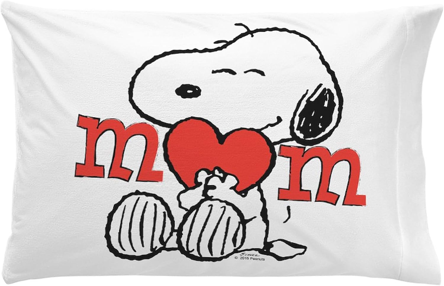CafePress Snoopy Mom Hug Pillow Case Standard Size Pillowcase, Lumbar Pillow Cover Microfiber