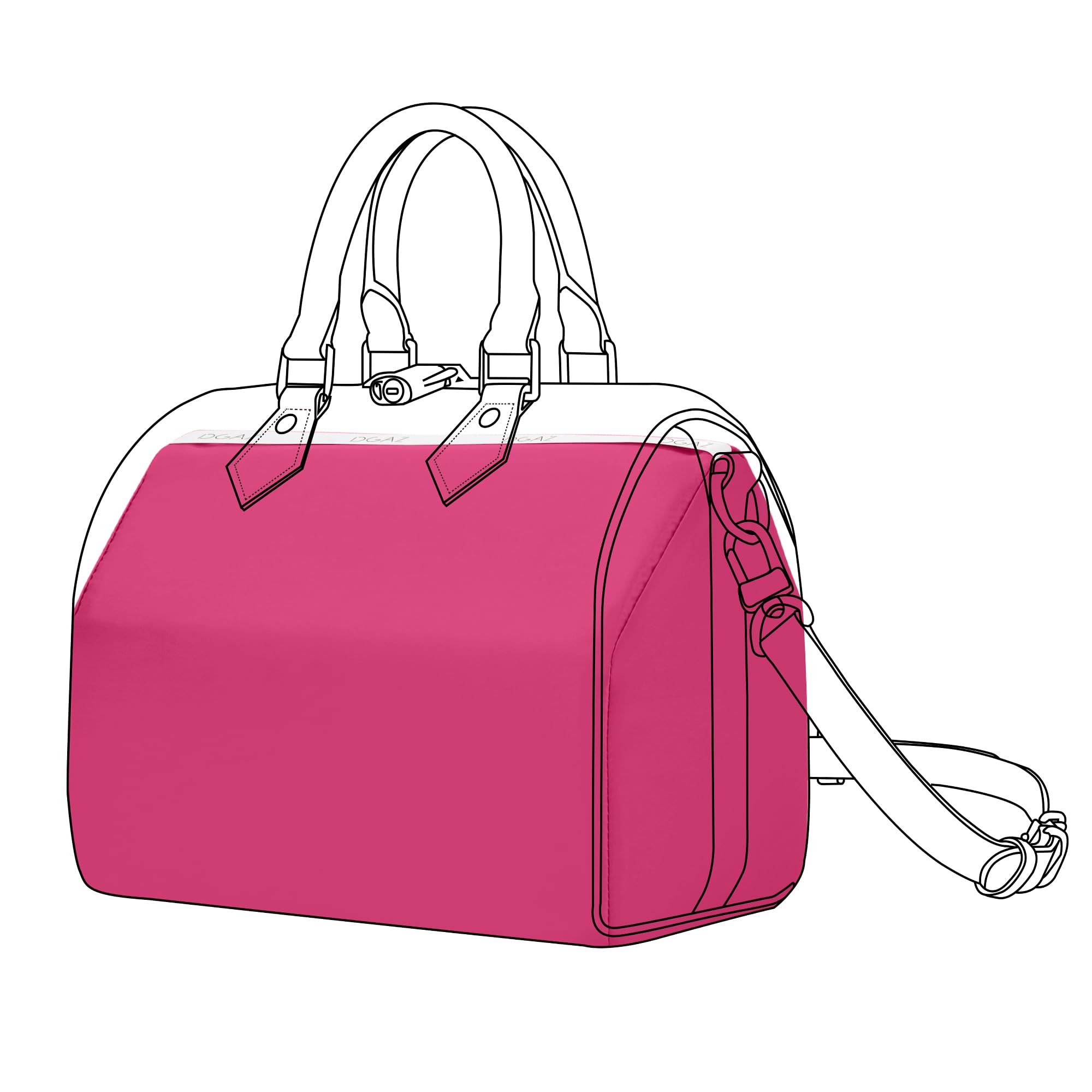 DGAZ Purse Pillow Shaper Insert for LV Speedy 16/New16/20/25/30/35/40/45 Bags, Silky Pillow Shaper for Luxury Handbags(Pink,New Nano 16)