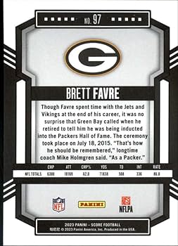 NFL Brett Favre サインカード Brett Favre Card of Retired No. 4 Unveiling Lambeau w/Ticket