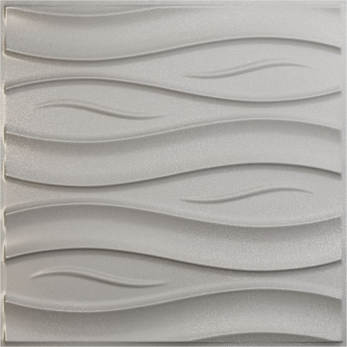 Ekena Millwork 19 5/8"W x 19 5/8"H Swell EnduraWall Decorative 3D Wall Panel, Silver (12-Pack for 32.04 Sq. Ft.