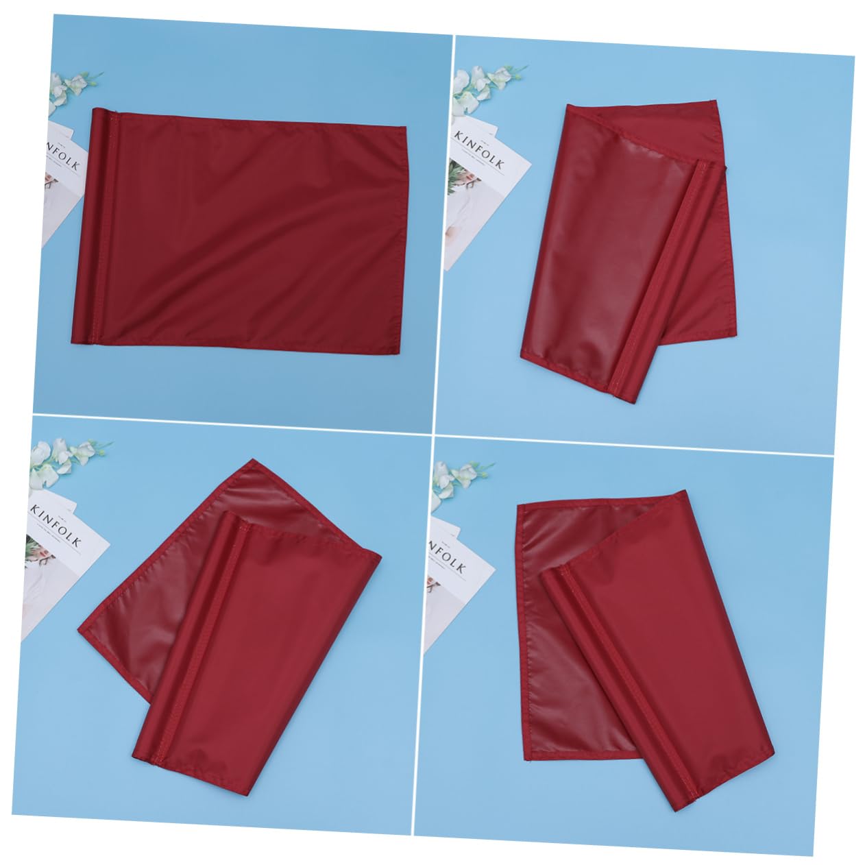 Mipcase Monochrome Mini Practice Flag Lightweight Tear Resistant Training Flag Red for Golf Durable Easy Mounting with Insert Golfers