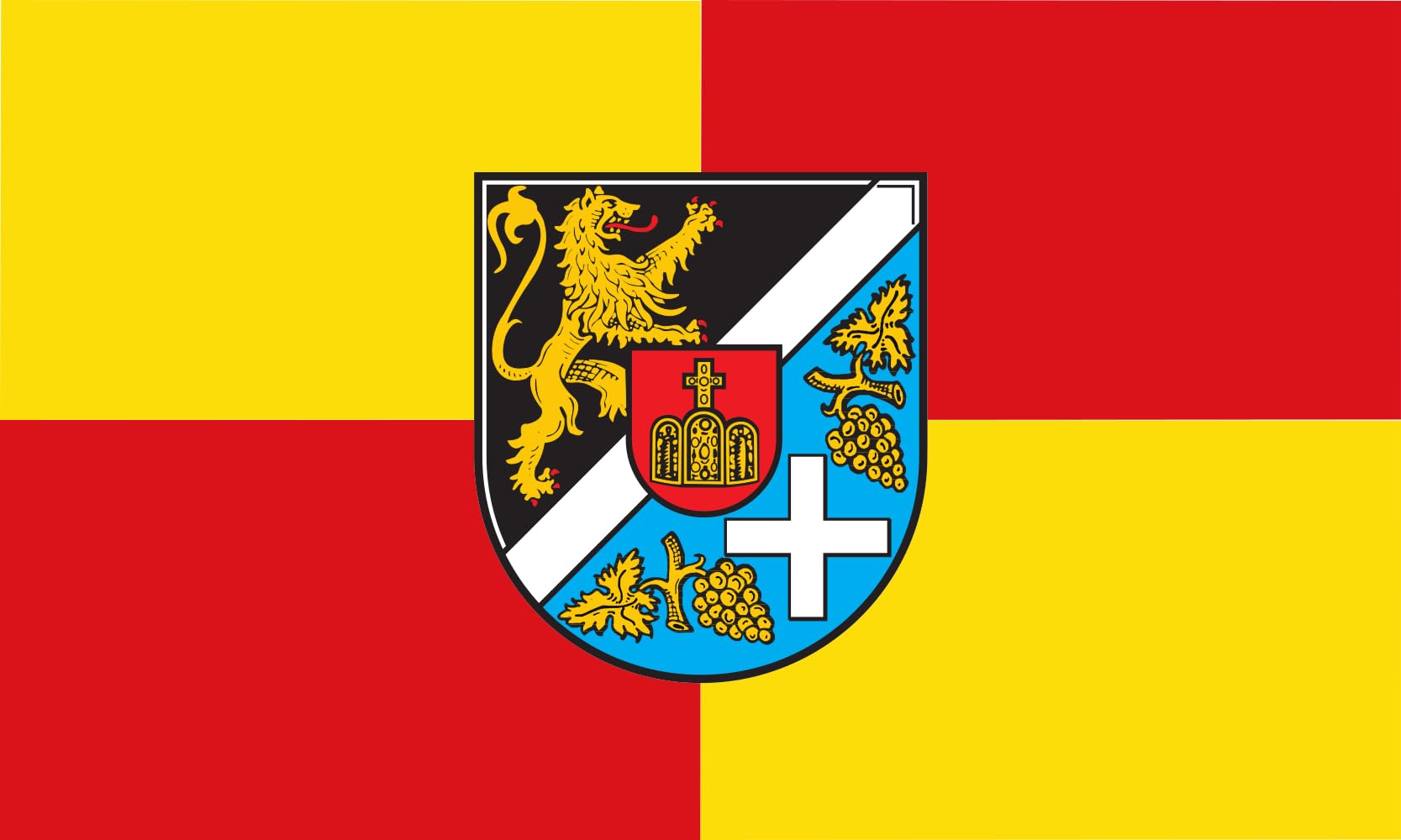 Drapeau Landkreis Südliche Weinstraße grand format pour mât extérieur