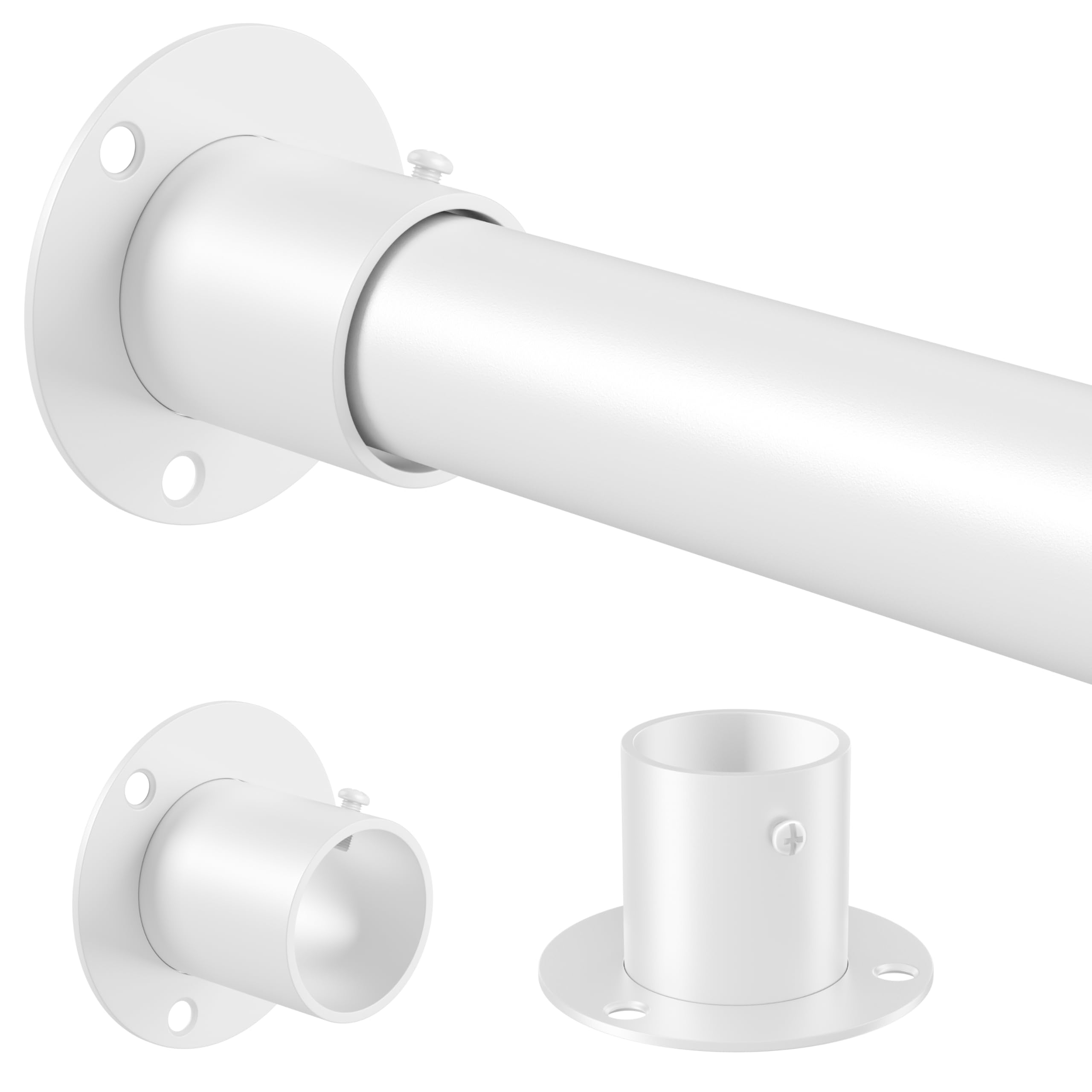 Garderobestang extra stevig zwart blind 35 mm
