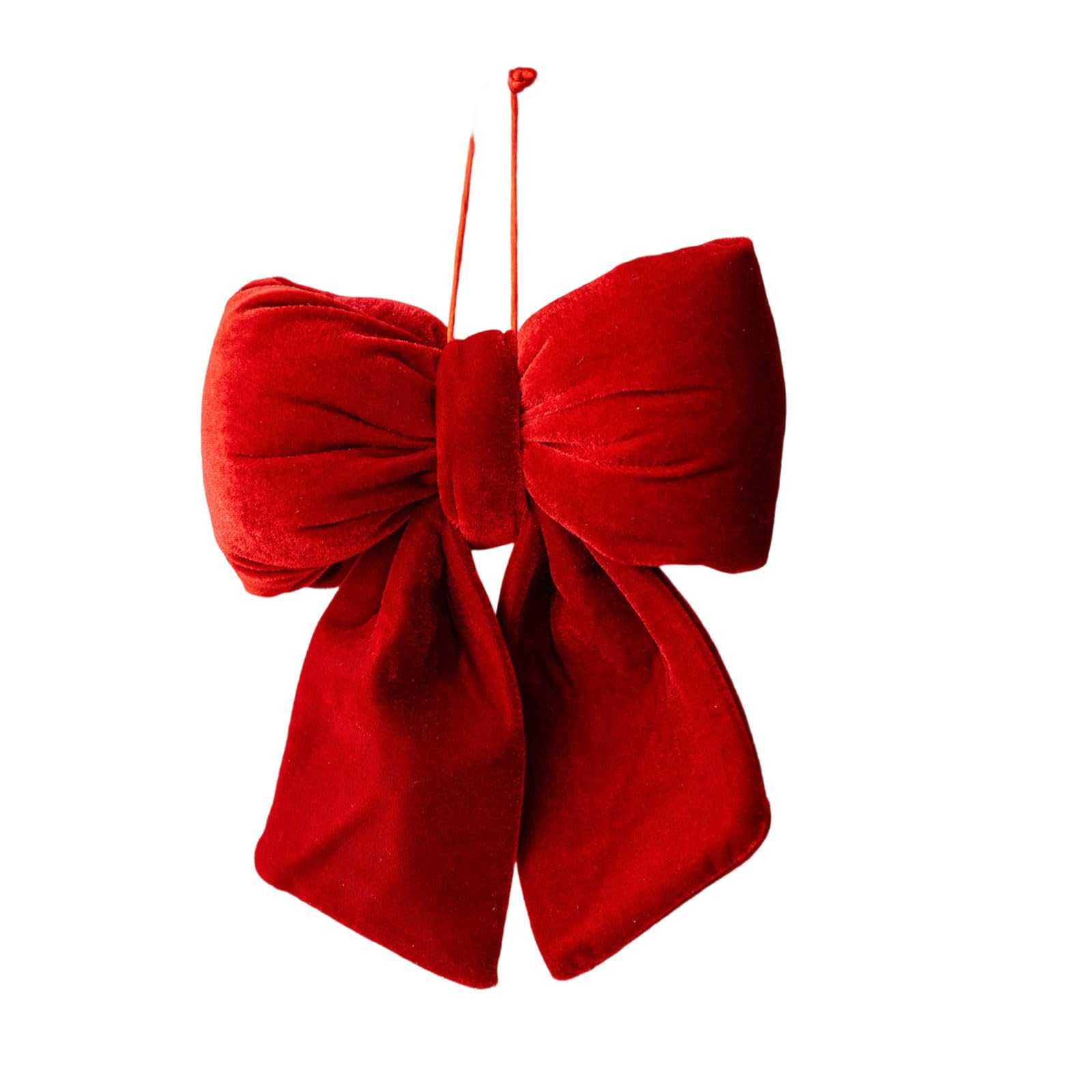 Woedpez Velvets Bowknot Ornament with Hanging String Elegant Centerpiece for Mantels Holiday Parties Bow Christmas Decoration