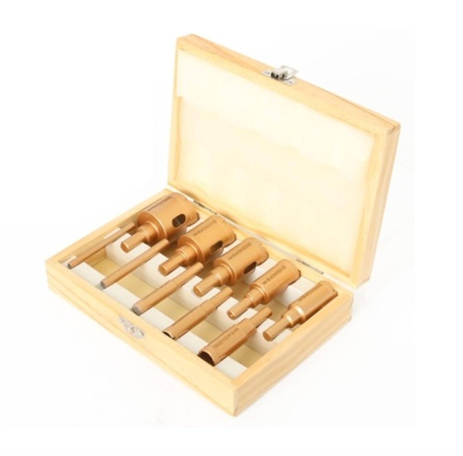 Juego de Brocas con Revestimiento de Diamante, Herramientas manuales for Vidrio, mármol, Granito, Piedra, azulejo, cerámica, 10-12 Uds., 6-35mm (Color : A, Size : 10Pcs Wooden Box)